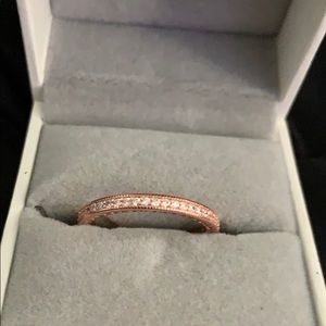 Pandora rose gold cz size 8 ring